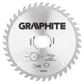 KÖRFŰRÉSZLAP 200X30 Z40  | GRAPHITE 57H676