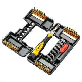 Bitkészlet Racsnis hajtószárral 37 db. | TOPEX 39D343