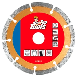 Gyémánt vágókorong 115mm SZEGMENTÁLT | TOP TOOLS 61H315