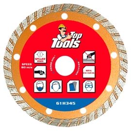 Gyémánt vágókorong 125mm TURBO | TOP TOOLS 61H345