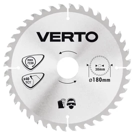 körfűrészlap, keményfém, 180 x 30mm, 40 fog | VERTO 61H106