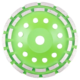 Gyémánt csiszolókorong 180 x 22.2 x 5mm dupla szegmenses | VERTO 61H438