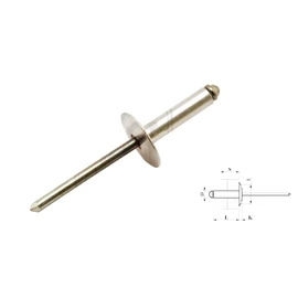 ASG alu-acél nyitott extra nagyfejü húzószegecs