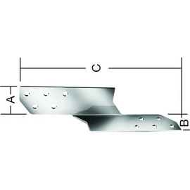 Vormann (70949) Függesztő lemez, balos 33 x 210 mm
