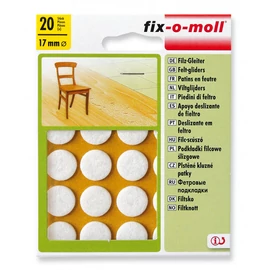 Csúsztatófilc 17mm öntapadós fehér (20db/csomag)