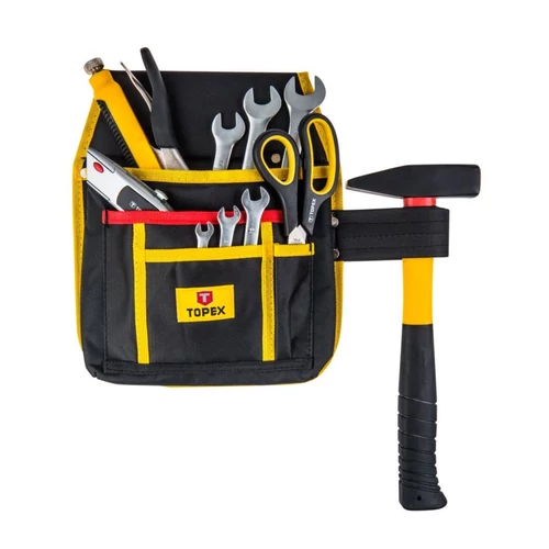 Szerszám tartó övtáska kalapácstartó + 4 zseb, vászon | TOPEX 79R431