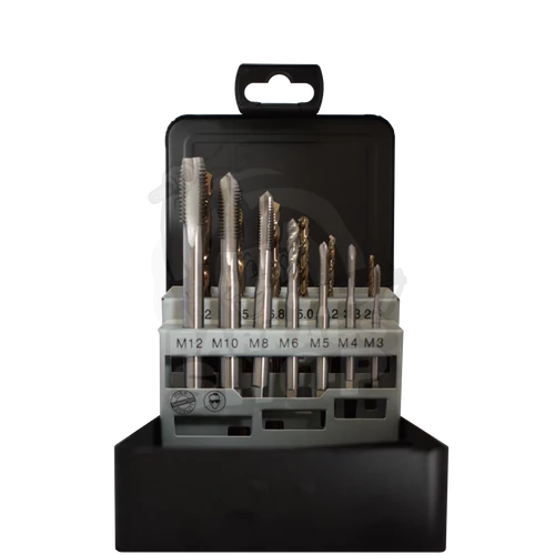 Abraboro® Gépi menetfúró készlet, 14 részes HSS-Co