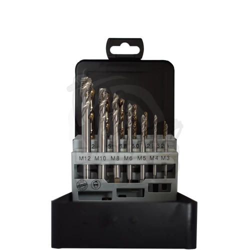 Abraboro® HSS-Co gépi menetfúró készlet 35°zsákfurathoz, 14 részes