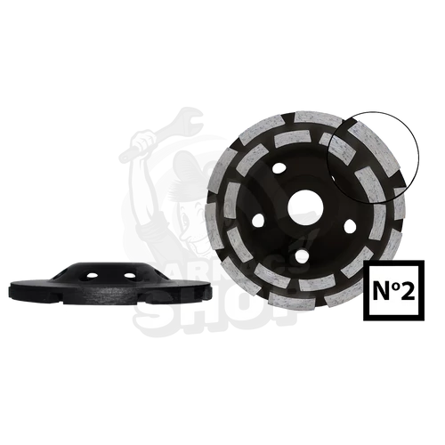 Abraboro® gyémántszemcsés betoncsiszoló ø 180x22 mm, 2-soros [No.2]