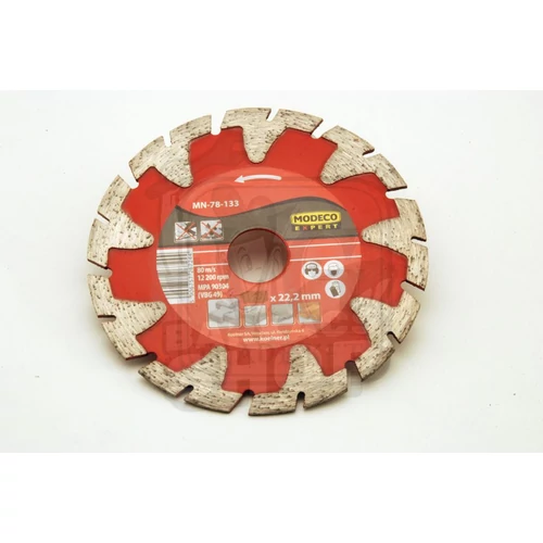 MODECO N78133 gyémánt vágókorong, szegmenses (expert) 125