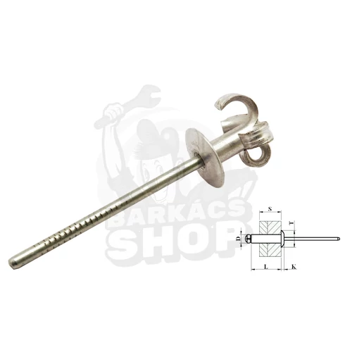 FIOR alu-acél repedő húzószegecs ø 3.9*20