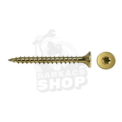 Süllyesztettfejű TORX forgácslap csavar, sárgahorganyzott ø 3.5x40