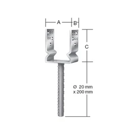 VORMANN OSZLOPTALP 71298 121X60X125 BETONOZHATÓ