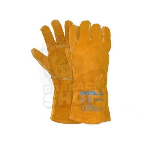 Hegesztő védőkesztyű, bélelt, KEVLAR 14" (WEGK-1410-YL)