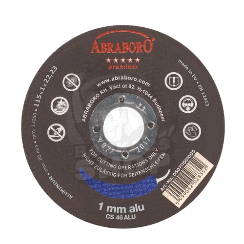 ABRABORO® Chili ALU premium korong 125 x 1.0 x 22