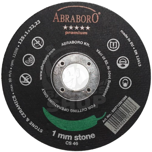 ABRABORO® Chili premium kővágó korong 115 x 1.0 x 22