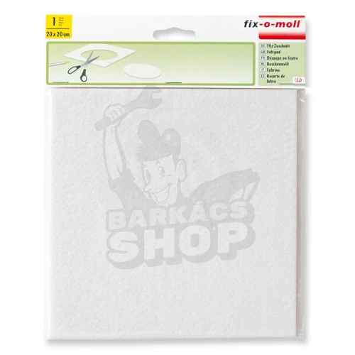 Vágható filc öntapadós fehér 200x200 mm